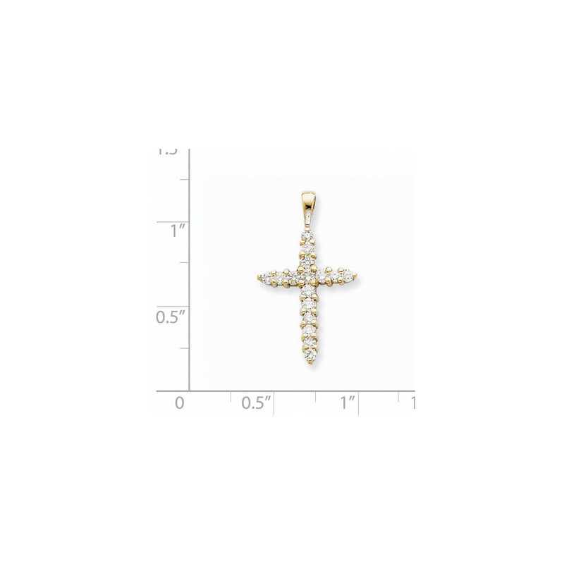 585 Weißgold VS Diamant-Kreuz