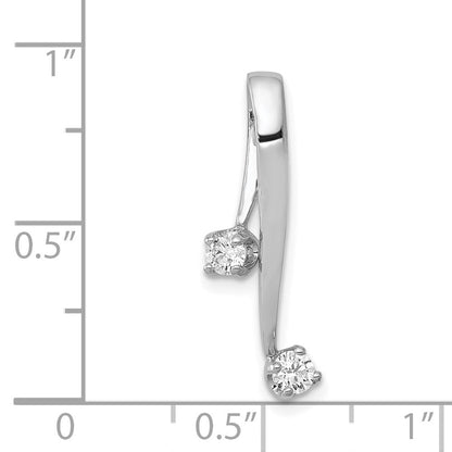 14K Weißgold AA 2 3,0-mm-Diamant-Kettenanhänger