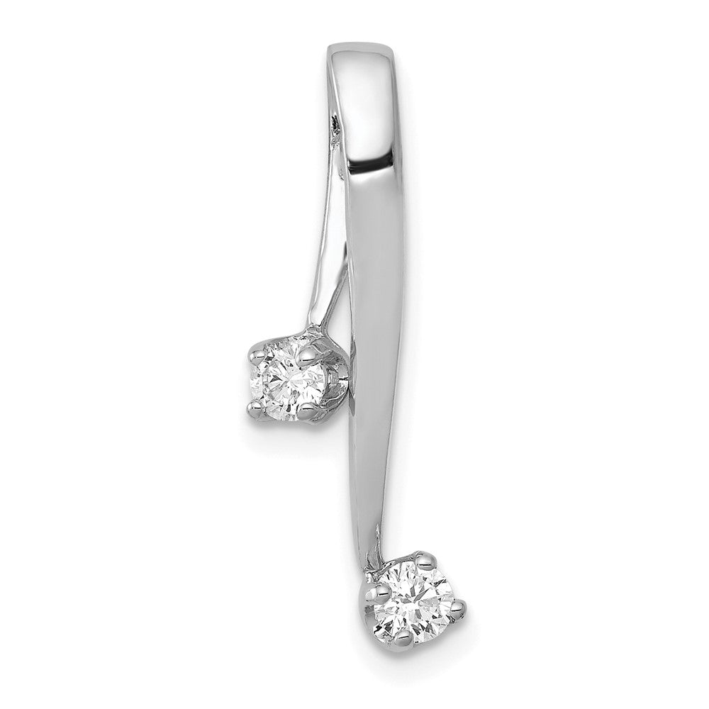 14K Weißgold Diamant-Anhänger AAA 2 3,0 mm