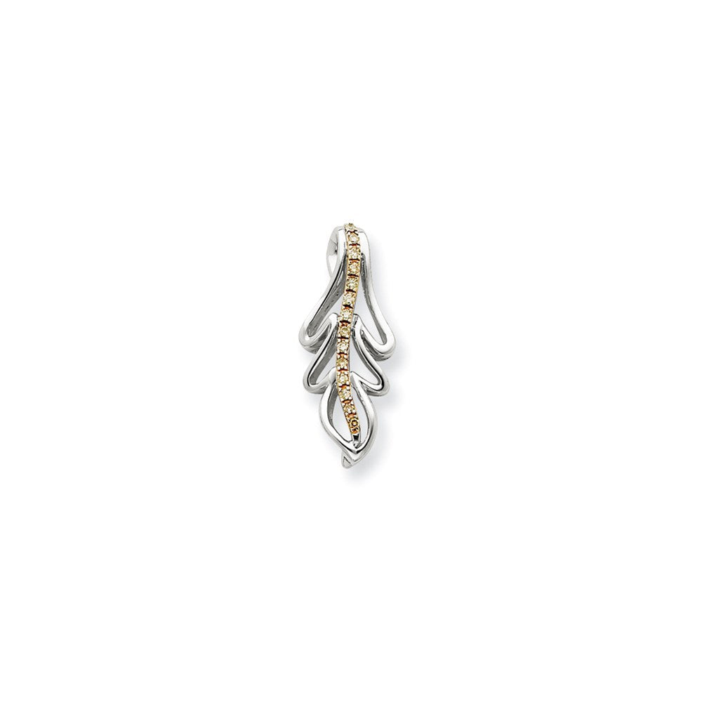 14K Weißgold & Rhodium Echtdiamant-Anhänger