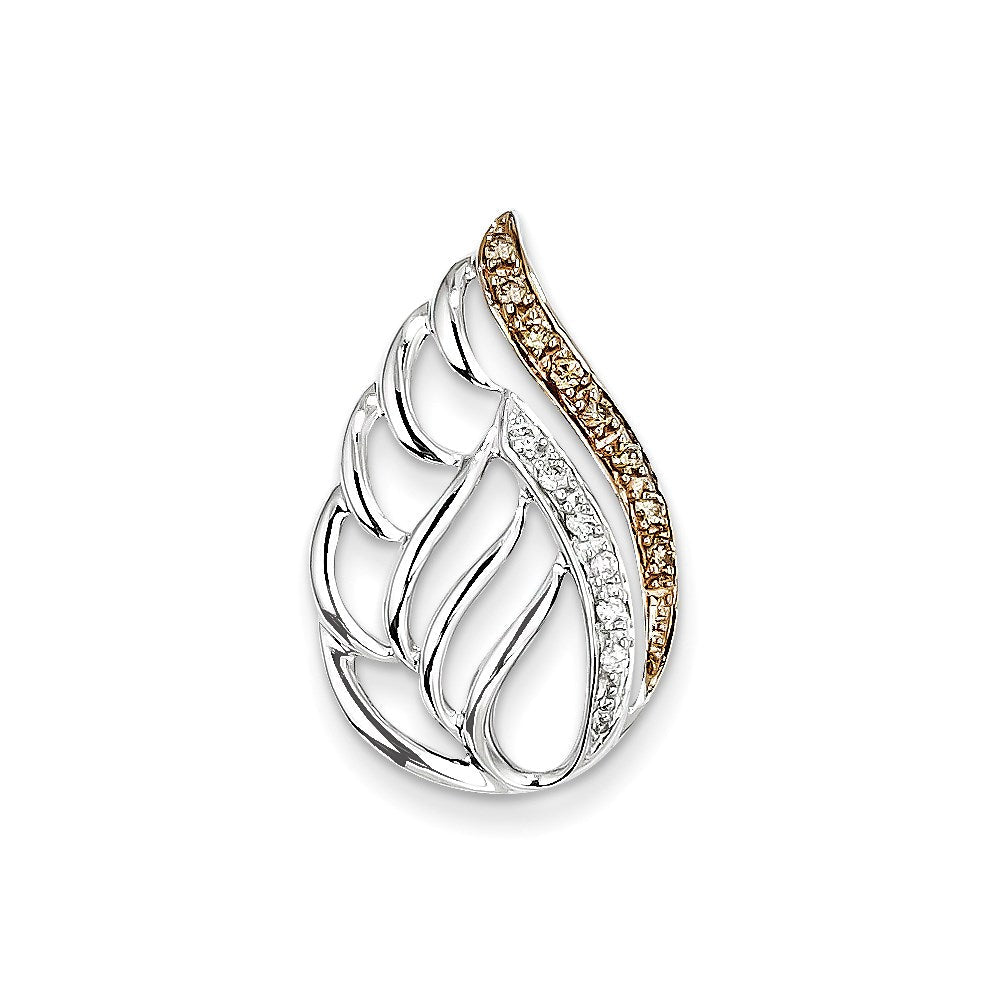 585 Weißgold & Rhodium Diamant-Anhänger (echt)