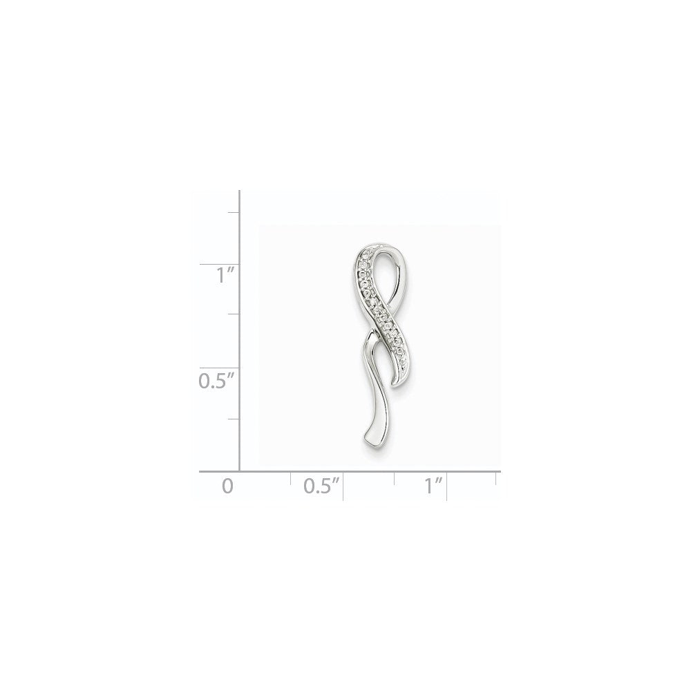 14K Weißgold Diamant Fashion Kettenschieber