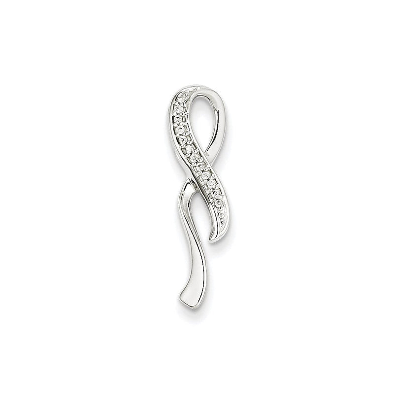 14K Weißgold Diamant Fashion Kettenschieber