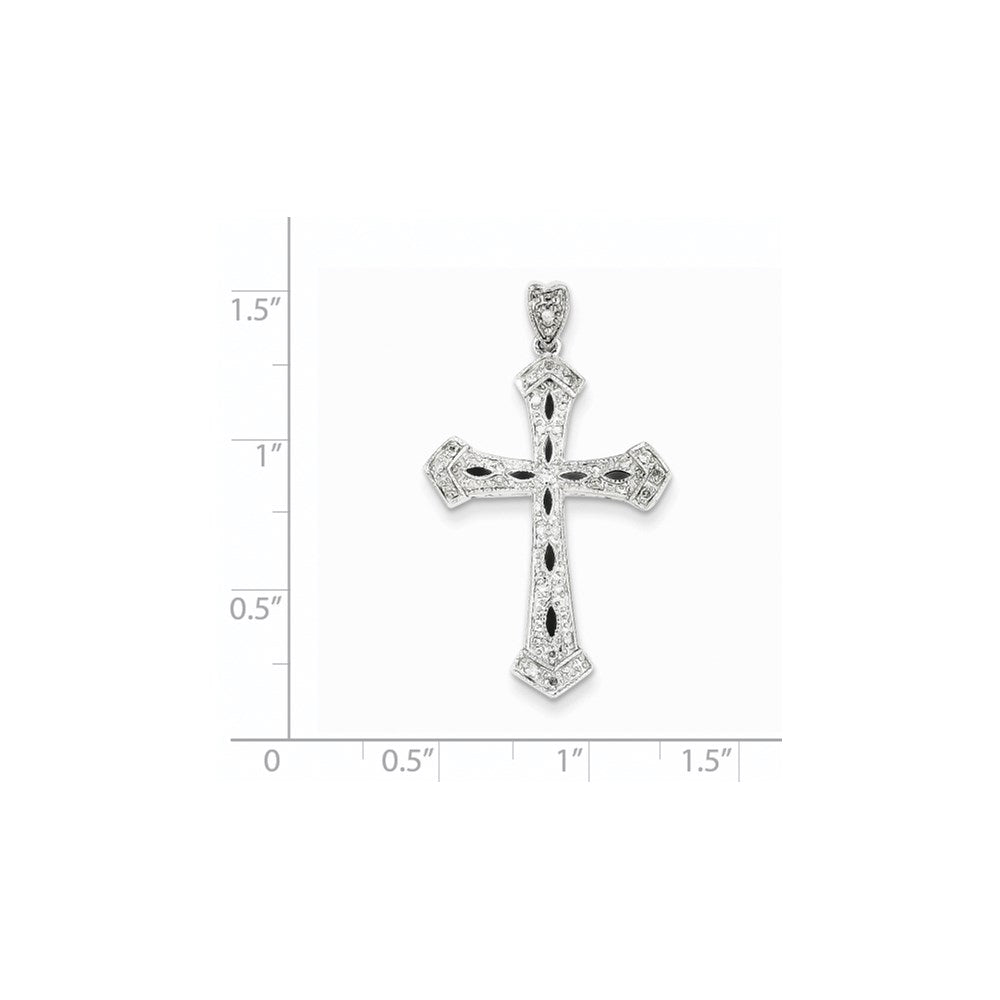 14K Weißgold Echtdiamant-Anhänger