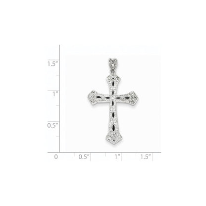 14K Weißgold Echtdiamant-Anhänger