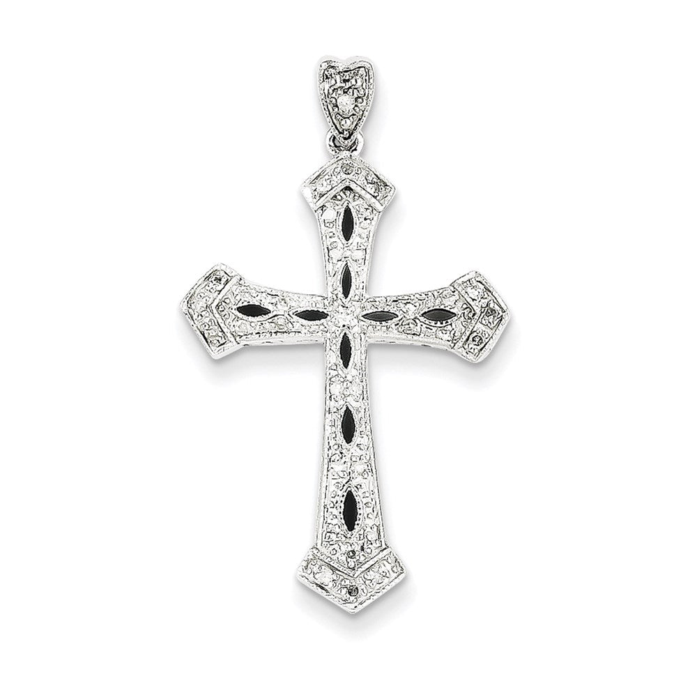 14K Weißgold Echtdiamant-Anhänger