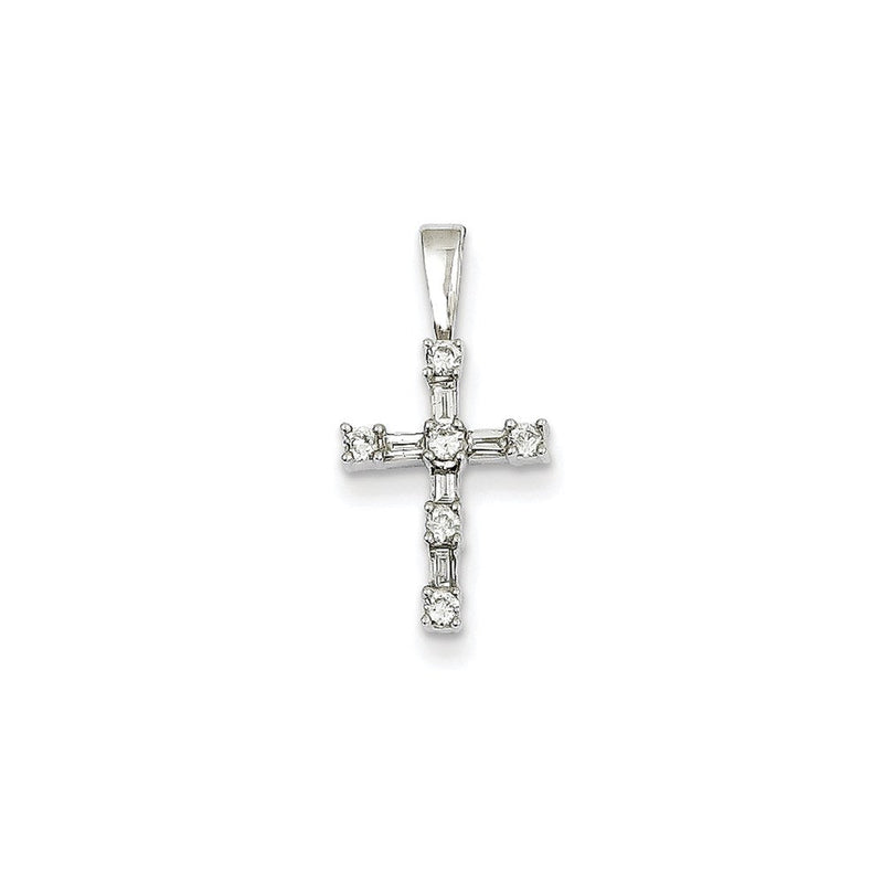 14K Weißgold Diamant-Anhänger