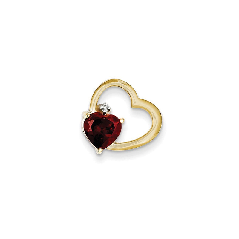 14K Gelbgold Anhänger mit echtem Diamant & GA
