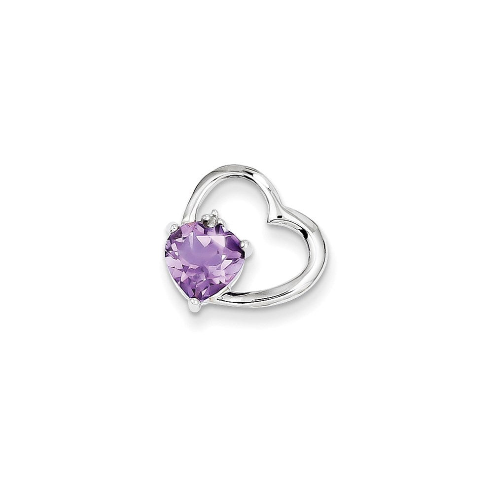 14 K Weißgold Anhänger mit echtem Diamant und AM