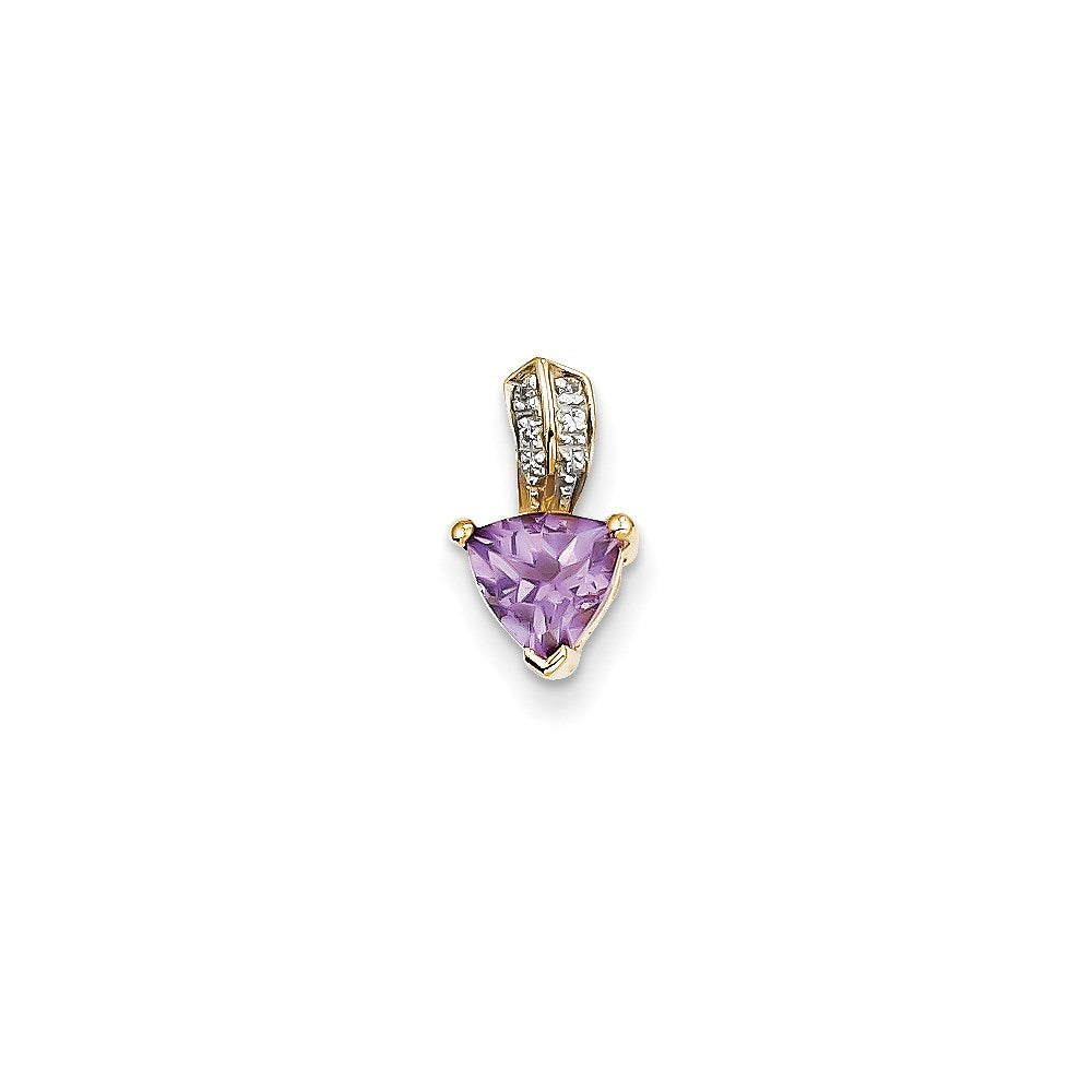 14K Gelbgold Echtdiamant- & AM-Anhänger
