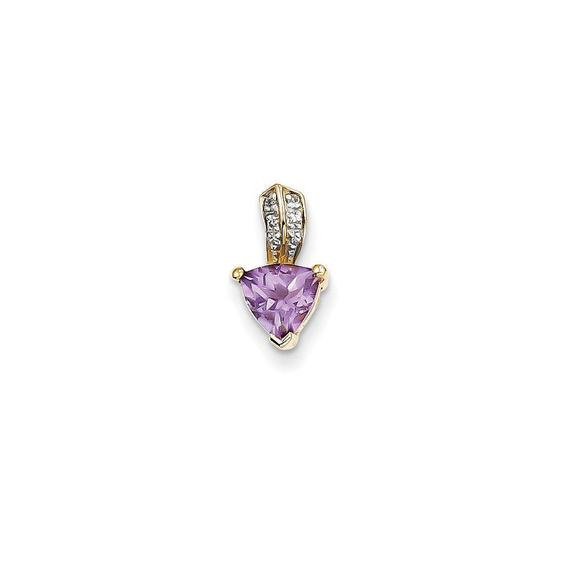 14K Gelbgold Echtdiamant- & AM-Anhänger
