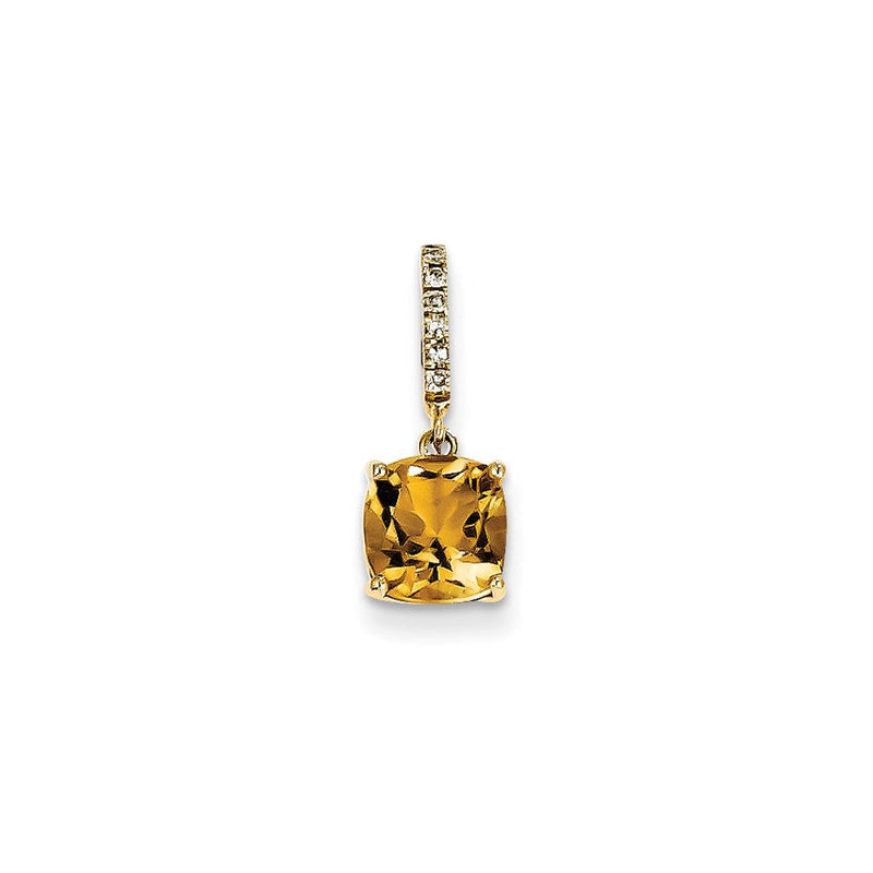 14K Anhänger mit Diamant und Citrin