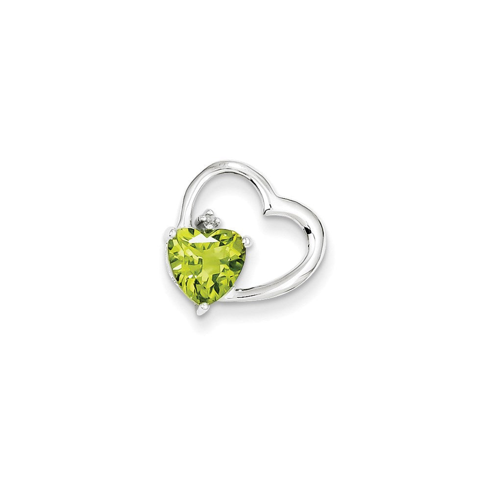 14 Karat Weißgold Anhänger mit echtem Diamant und PE
