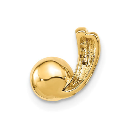 14K Gelbgold Anhänger mit weißen runden Zuchtperlen, 6-7 mm, und echten Diamanten