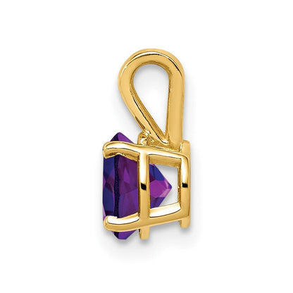 14K Gelbgold Amethyst-Anhänger