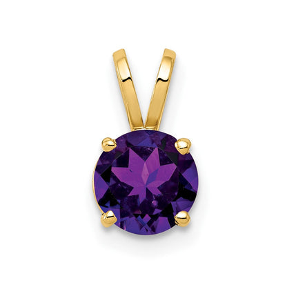 14K Gelbgold Amethyst-Anhänger