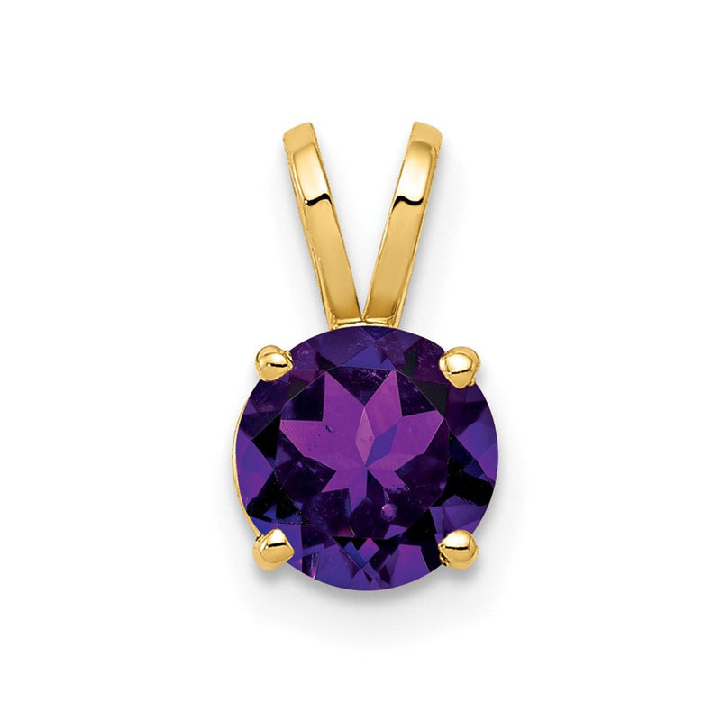 14K Gelbgold Amethyst-Anhänger