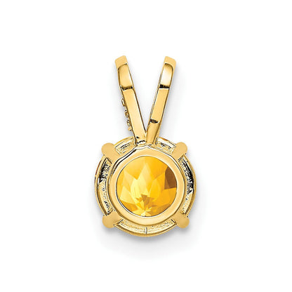 585 Gelbgold Anhänger mit 6-mm-Citrin