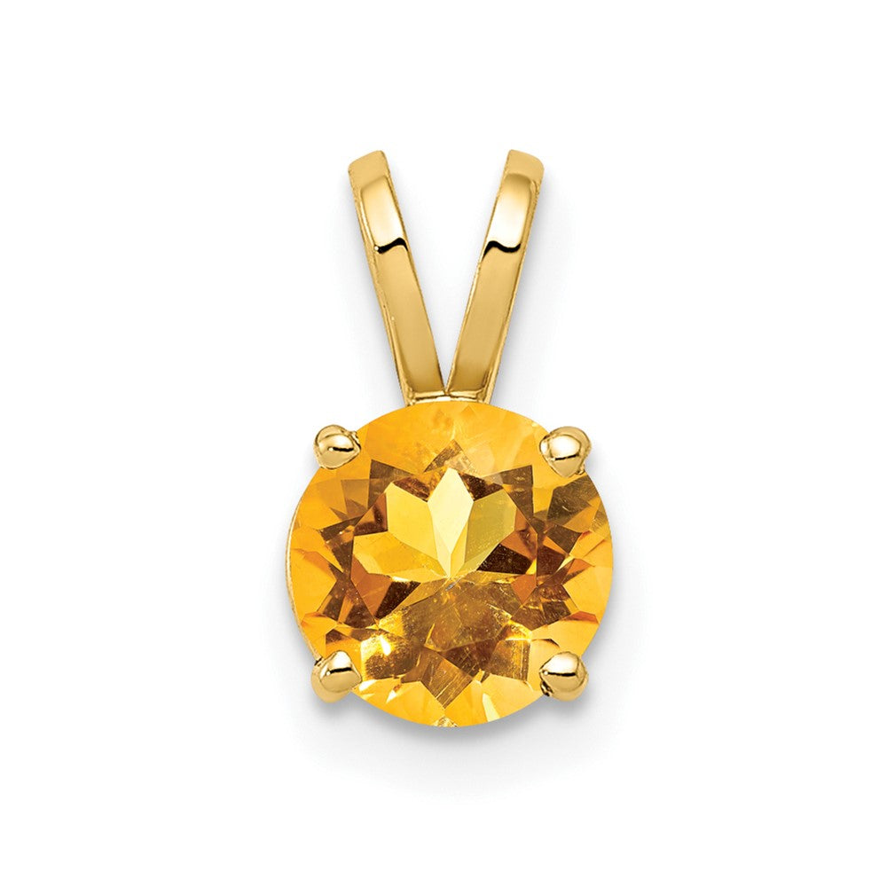 585 Gelbgold Anhänger mit 6-mm-Citrin