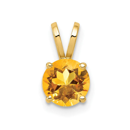 585 Gelbgold Anhänger mit 6-mm-Citrin