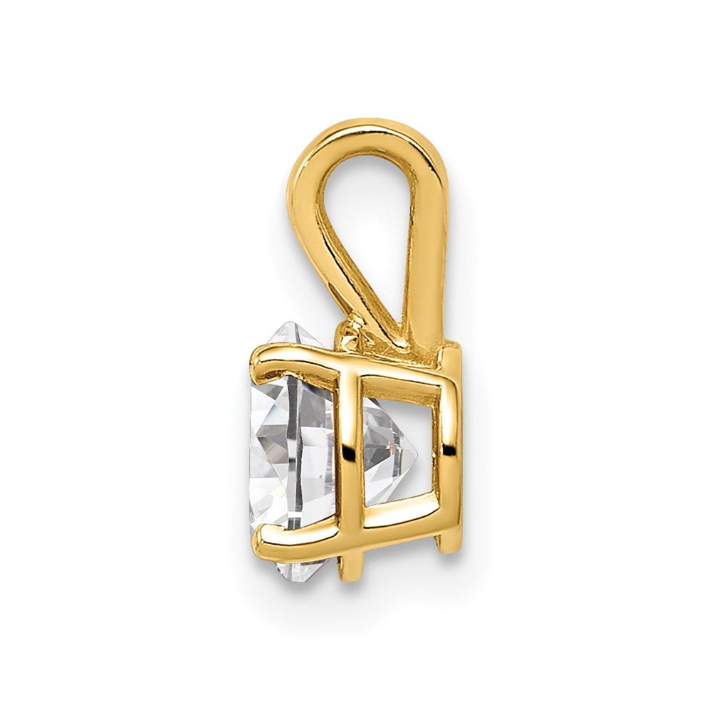 14K Gelbgold 14K 6mm Zirkonia Anhänger