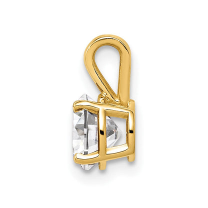 14K Gelbgold 14K 6mm Zirkonia Anhänger