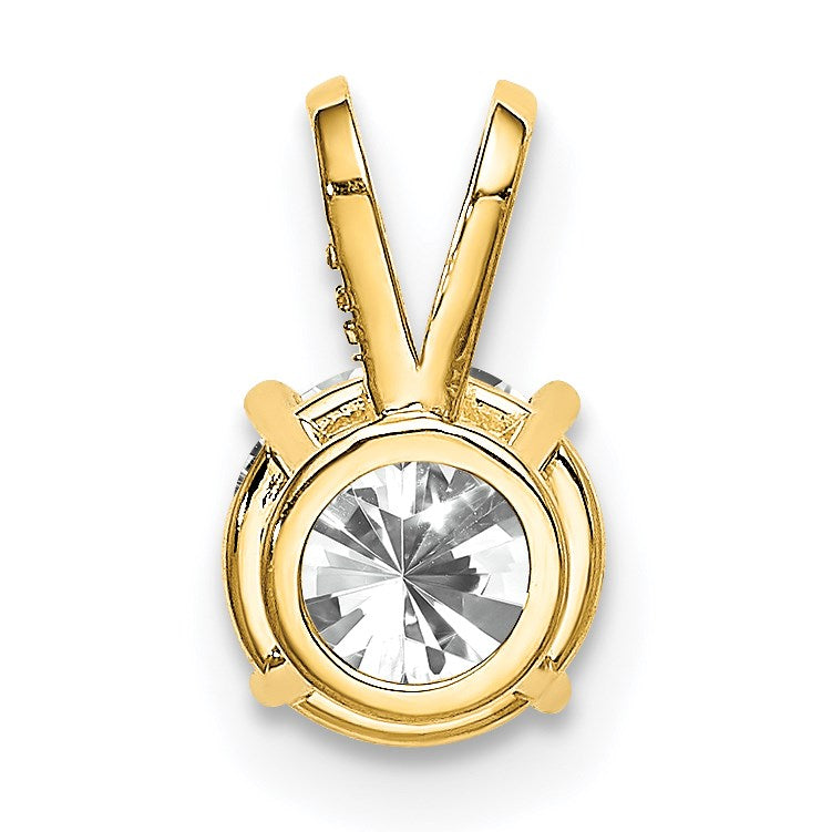 14K Gelbgold 14K 6mm Zirkonia Anhänger
