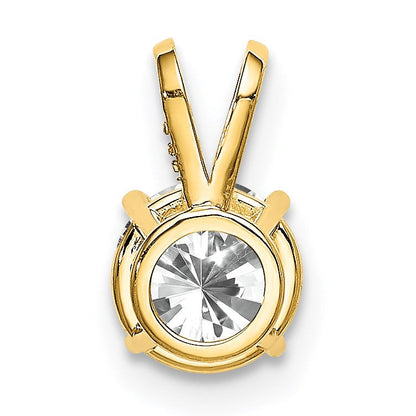 14K Gelbgold 14K 6mm Zirkonia Anhänger