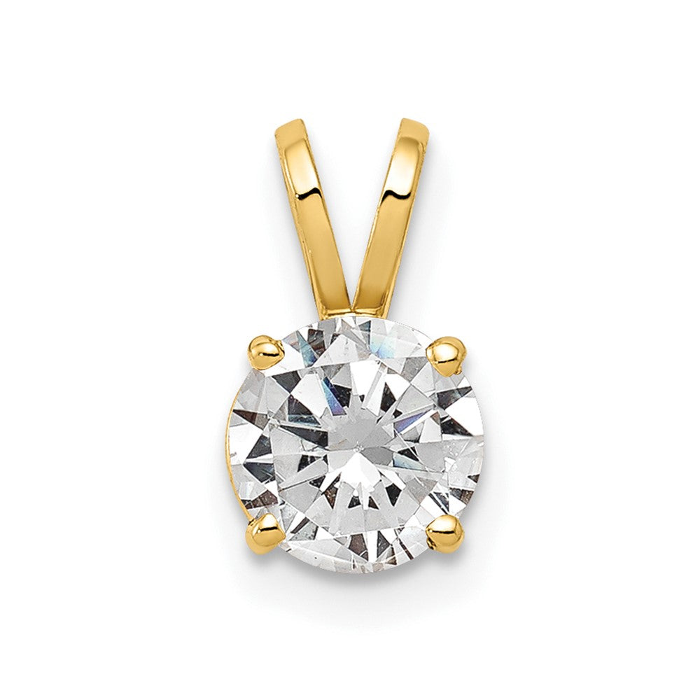 14K Gelbgold 14K 6mm Zirkonia Anhänger