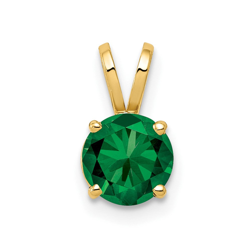 14K Gelbgold Anhänger mit 6-mm-Mount-St.-Helens-Kristall