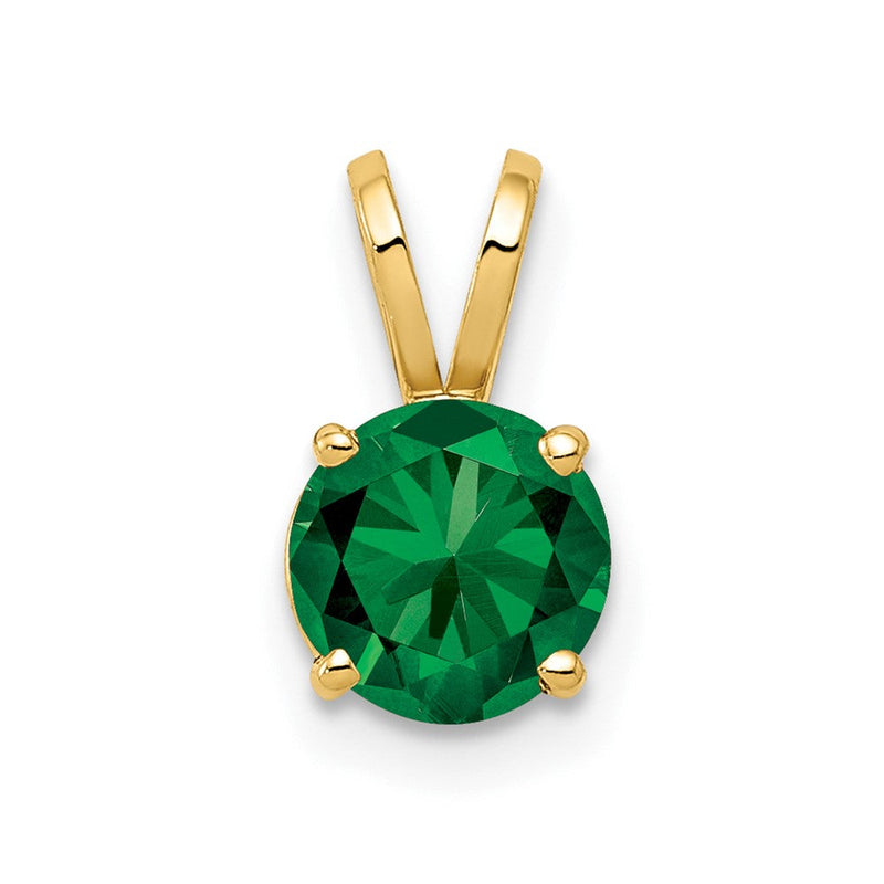 14K Gelbgold Anhänger mit 6-mm-Mount-St.-Helens-Kristall