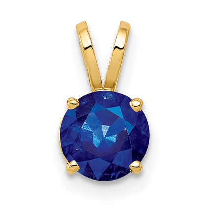 14K 6 mm Saphir-Anhänger