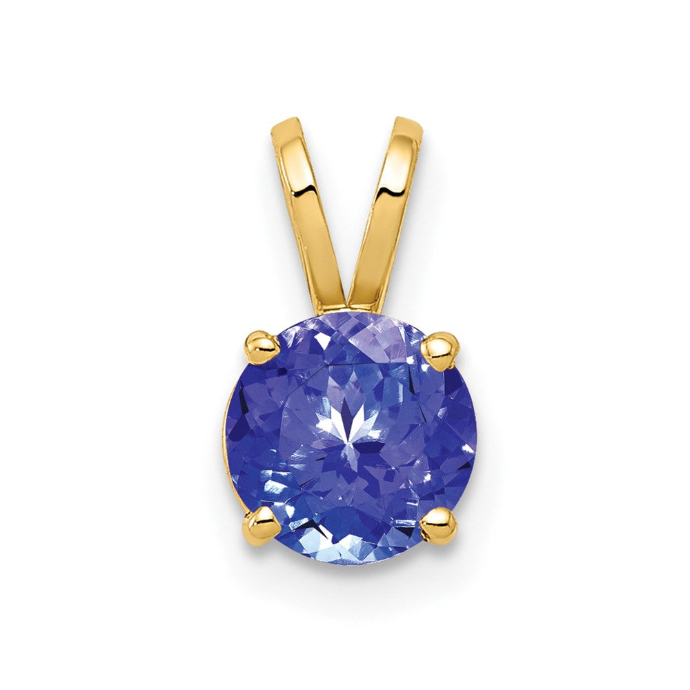 14K Gelbgold Anhänger mit Tansanit, 6 mm
