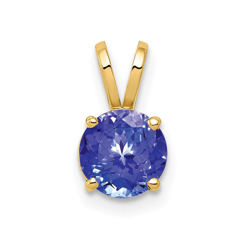 14K Gelbgold Anhänger mit Tansanit, 6 mm