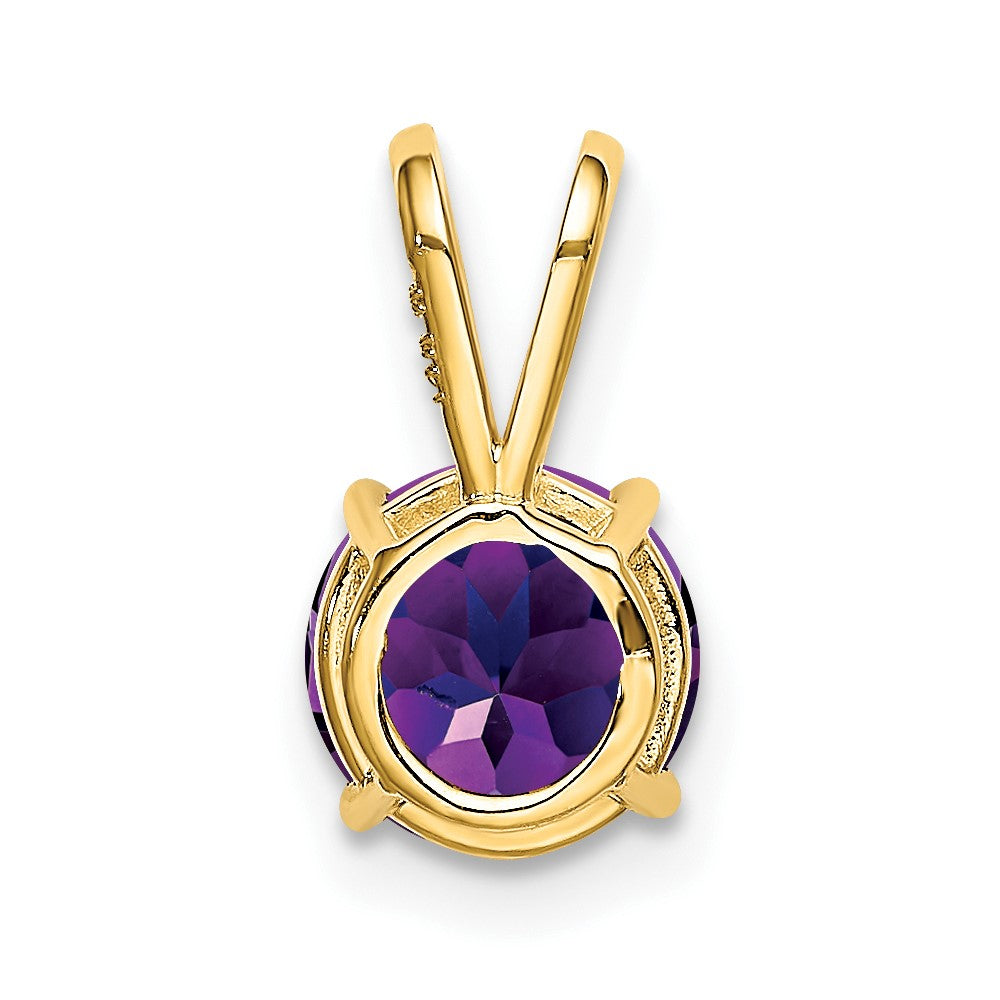 14K Gelbgold Amethyst-Anhänger