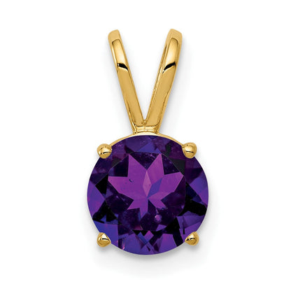 14K Gelbgold Amethyst-Anhänger