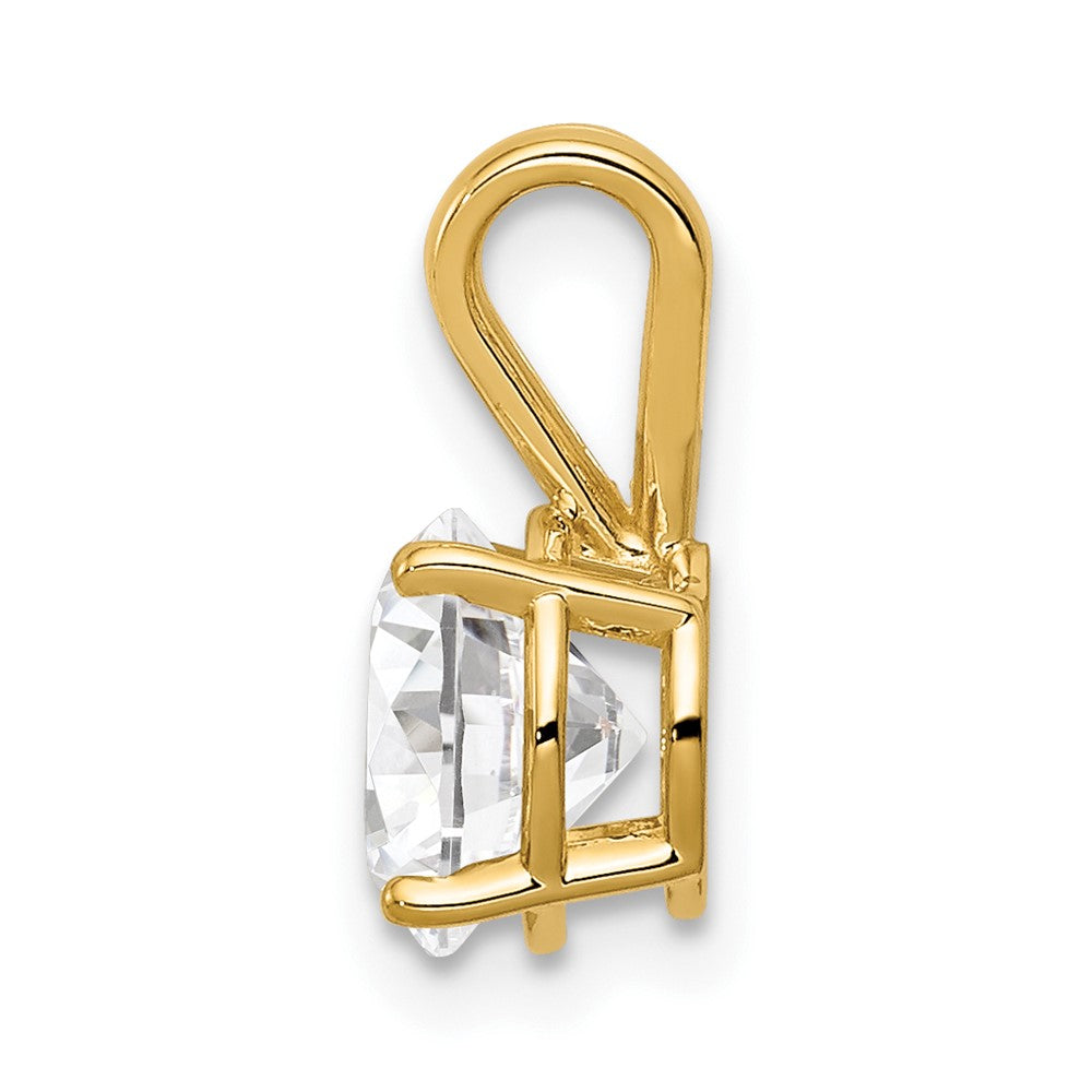 14K Gelbgold 14K 7mm Zirkonia Anhänger