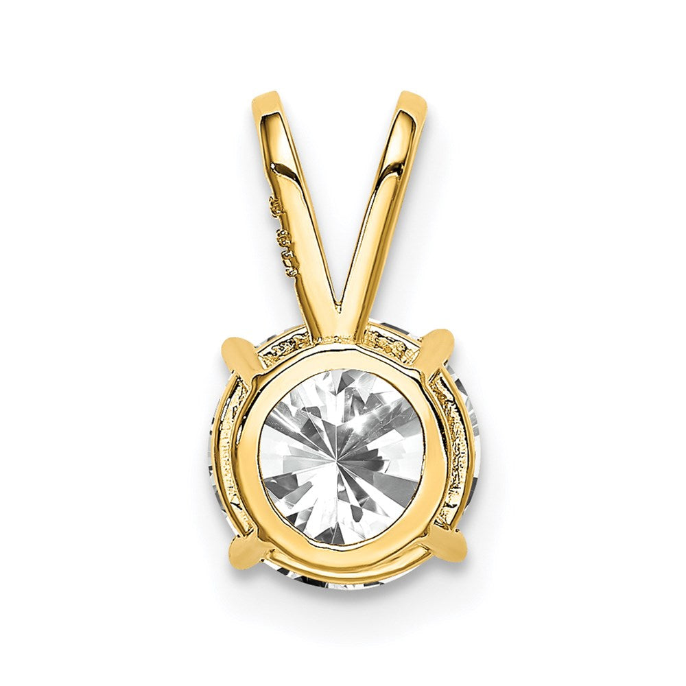 14K Gelbgold 14K 7mm Zirkonia Anhänger