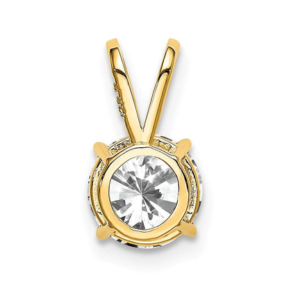 14K Gelbgold 14K 7mm Zirkonia Anhänger