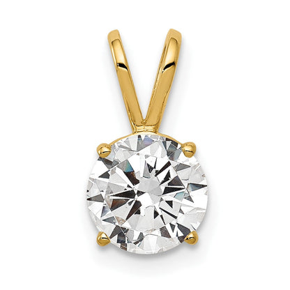 14K Gelbgold 14K 7mm Zirkonia Anhänger