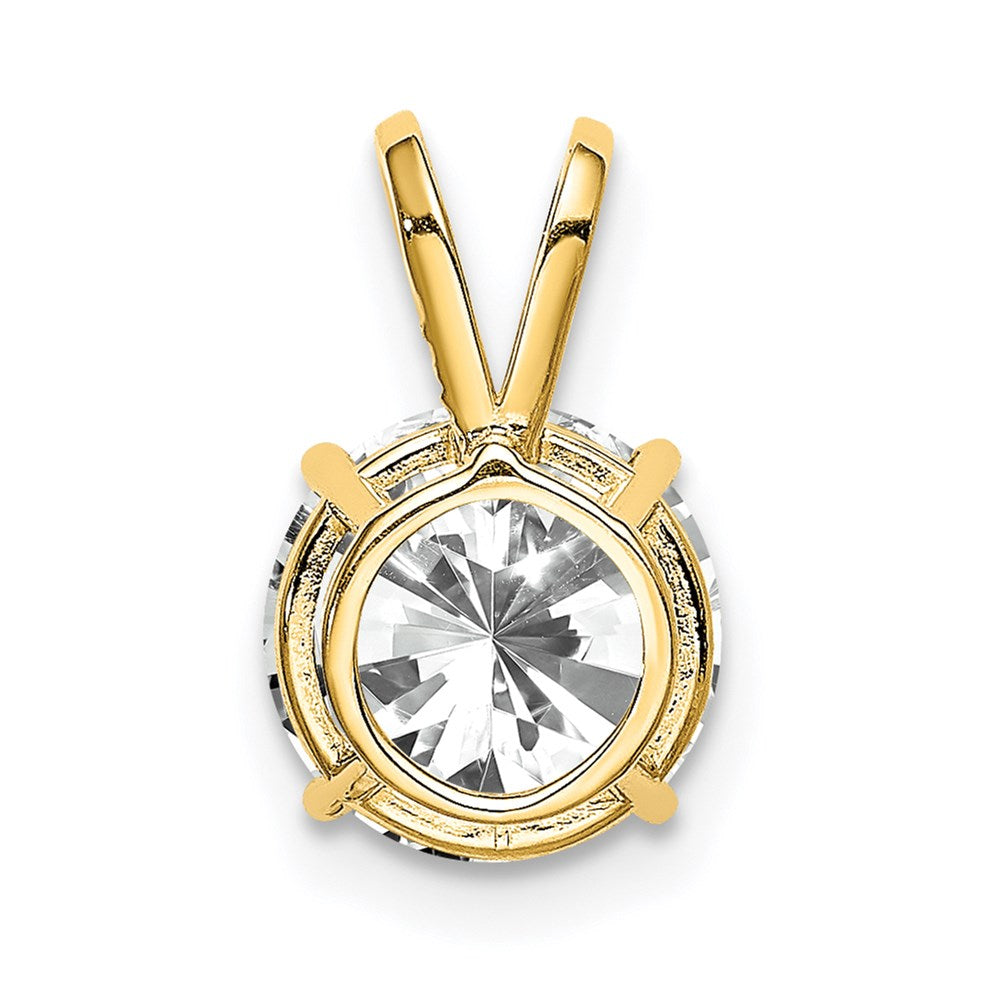 14K Gelbgold 14K 8mm Zirkonia Anhänger