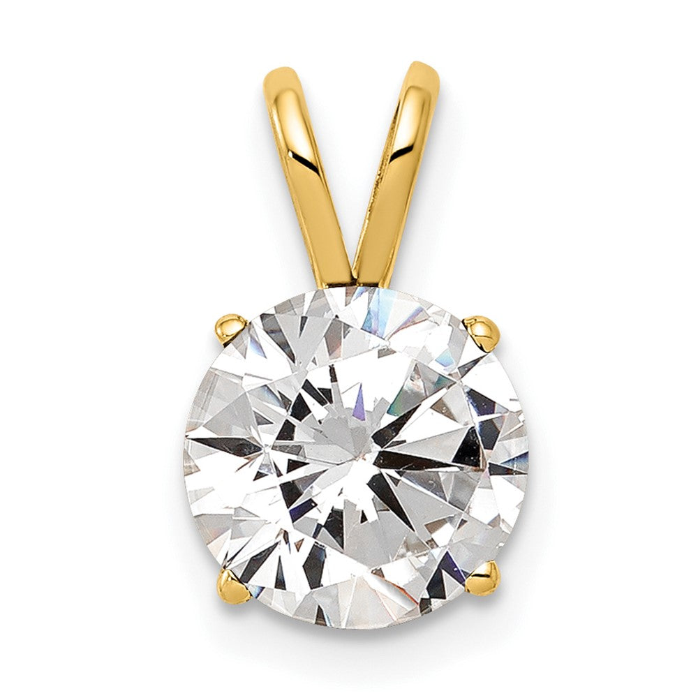 14K Gelbgold 14K 8mm Zirkonia Anhänger