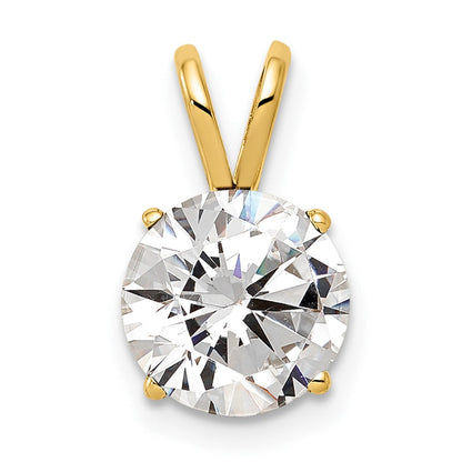 14K Gelbgold 14K 8mm Zirkonia Anhänger