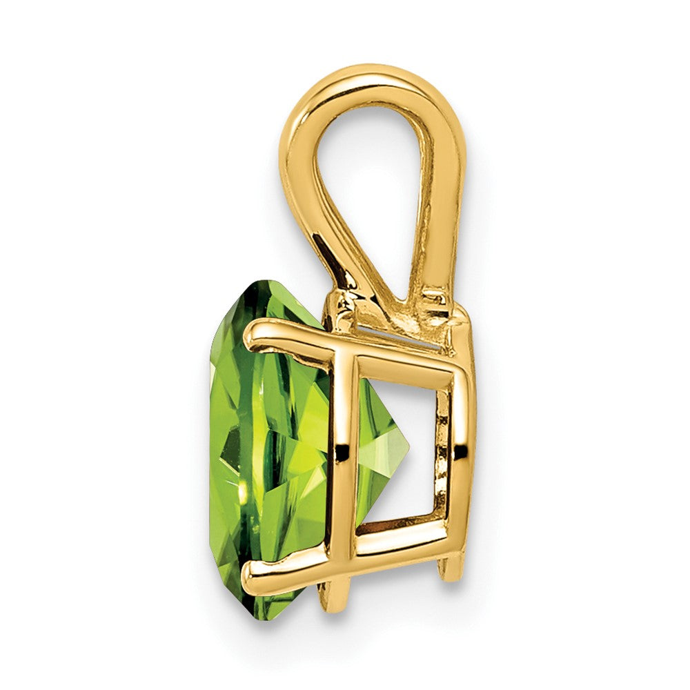 14K 8 mm Peridot-Anhänger