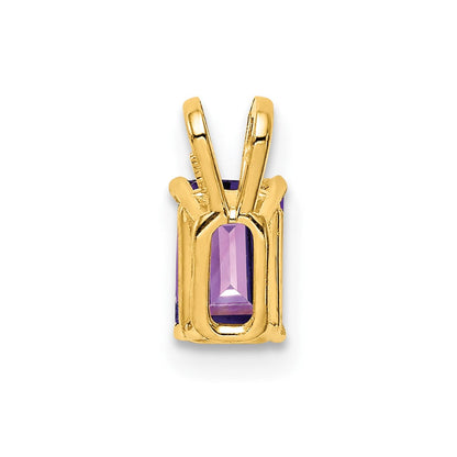 14K Gelbgold Amethyst-Anhänger