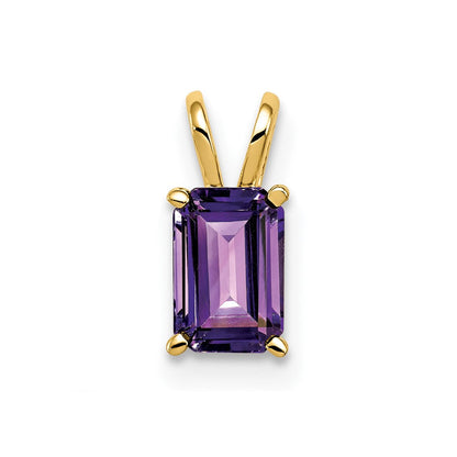 14K Gelbgold Amethyst-Anhänger