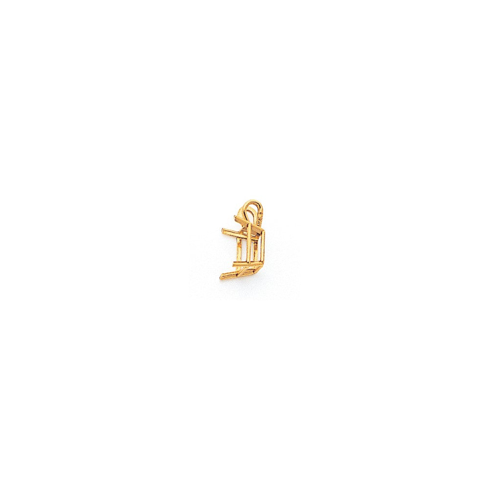 14K Gelbgold 8x6mm Smaragdschliff Zirkonia Anhänger