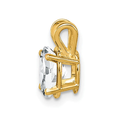 14K Gelbgold 7x5mm Oval Zirkonia Anhänger