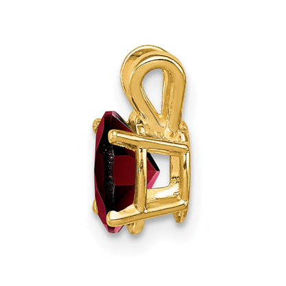 14K Gelbgold Anhänger mit ovalem Granat, 7x5 mm