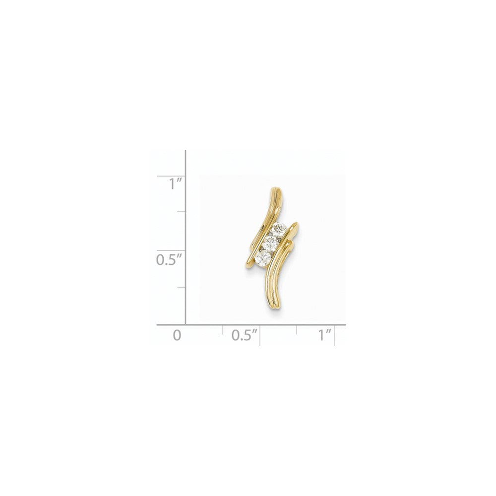 14K Gelbgold Echt Diamant Kette Anhänger